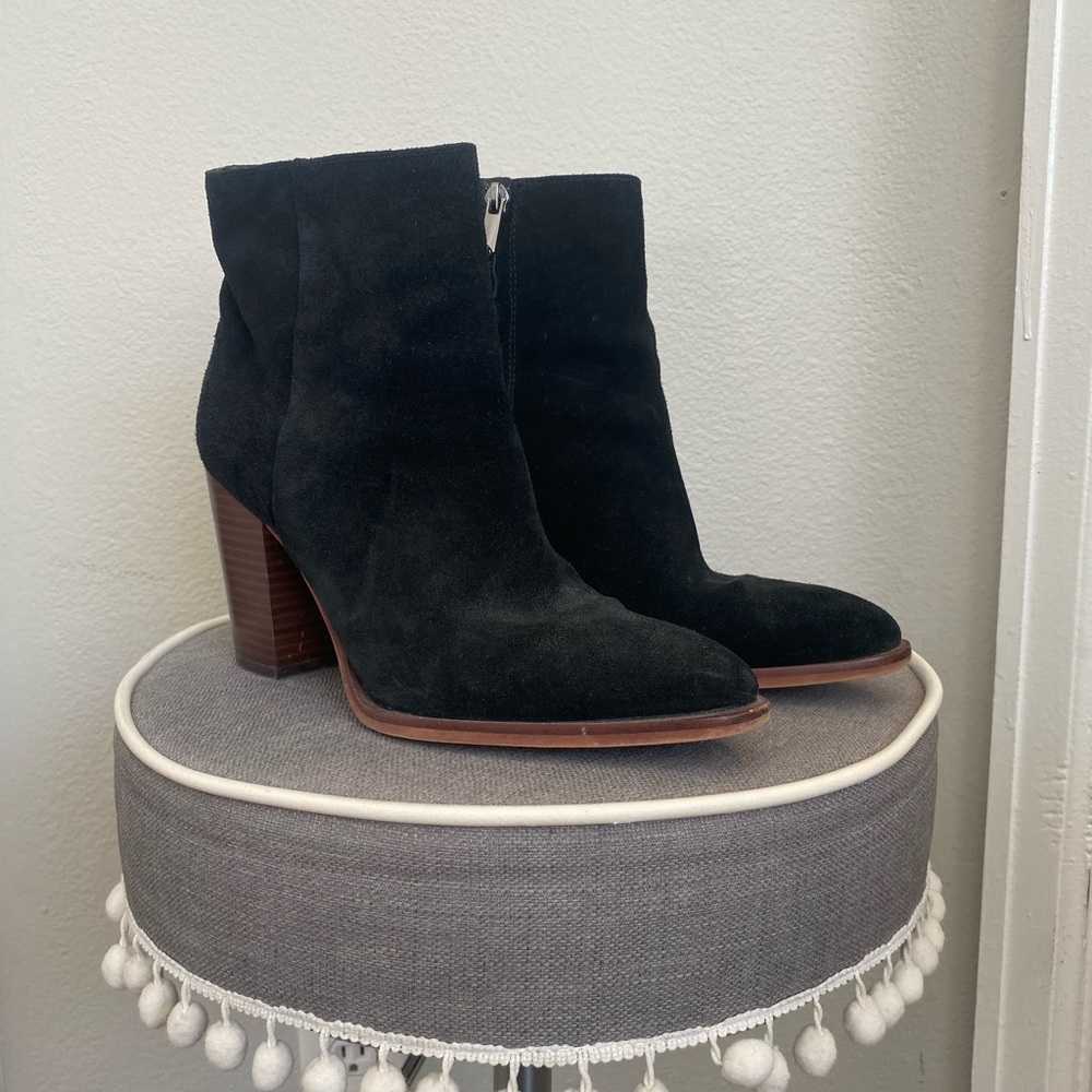 Sam Edelman Black Suede Booties